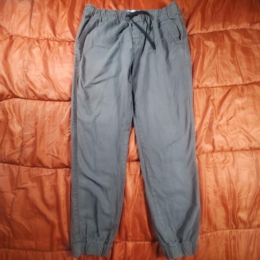 Beach Bros Surf Shop Cargo Jogger Khaki Pants Gray Mens XL Elastic Waist